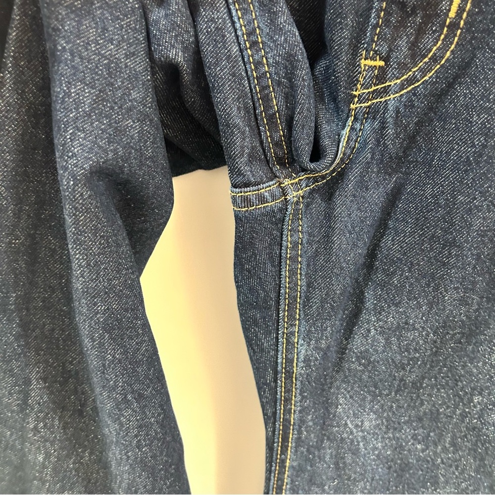 Levi's Women's Deep Blue Middy Loose Boot Bootcut Jeans Sz 27 Dark - Picture 10 of 13
